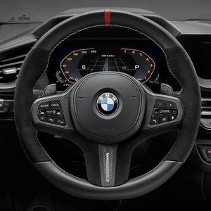 BMW M Performance Steering Wheel Cover in Leather and Carbon Fiber High-Gloss 32302459671