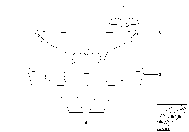 1998 BMW 318ti Clear Covering Diagram