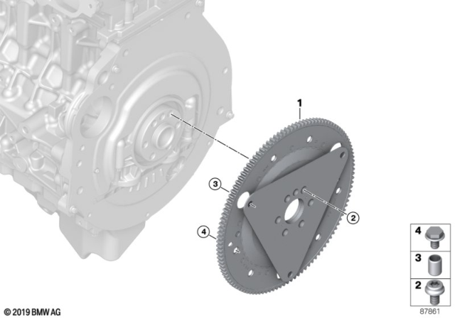 2012 BMW 128i Flywheel Automatic Diagram