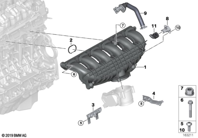 2012 BMW 740i Intake Manifold System Diagram