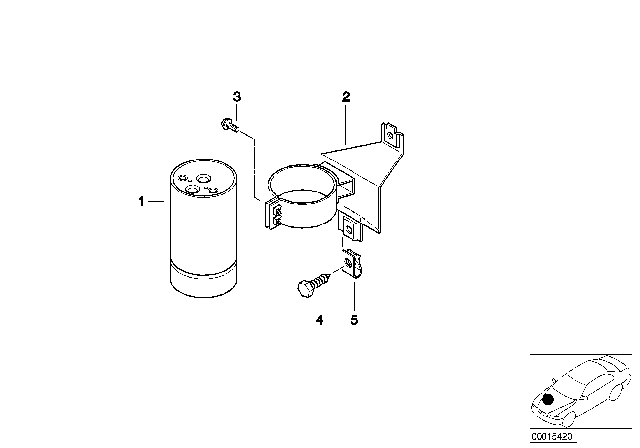 2005 BMW 330i Drying Container Diagram