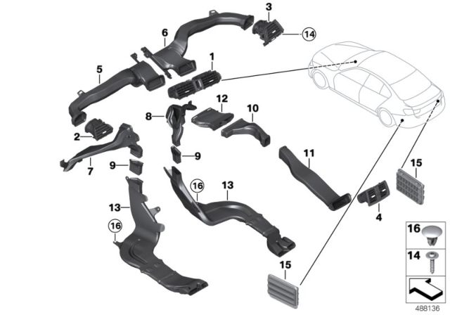 2014 BMW 428i Air Ducts Diagram