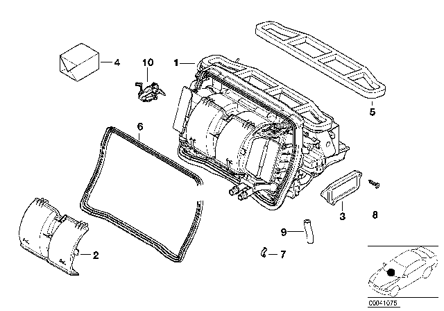 2005 BMW 325i Housing Parts - Air Conditioning Diagram