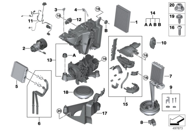 2019 BMW X7 FINE-DUST FILTER Diagram for 64119361715