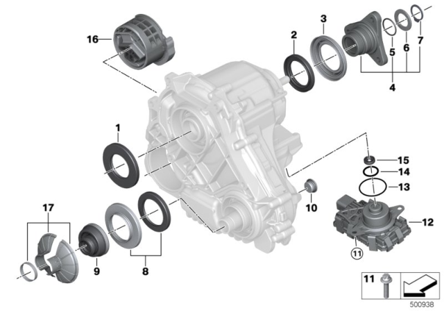 2017 BMW Alpina B7 Transfer Case Single Parts ATC Diagram 1