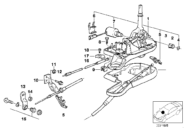 1995 BMW 740iL Shift Interlock Automatic Transmission Diagram