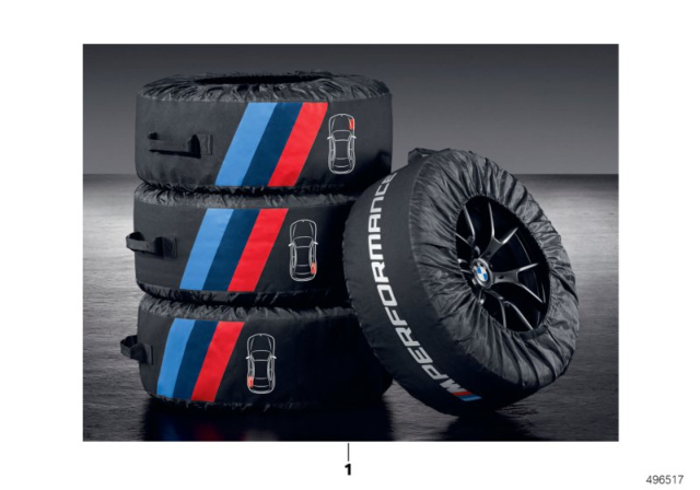 2011 BMW 550i M Performance Tire Bags Diagram