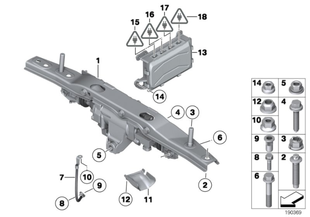 2013 BMW 750Li Actuator HSR / Mounting Parts / Control Unit Diagram