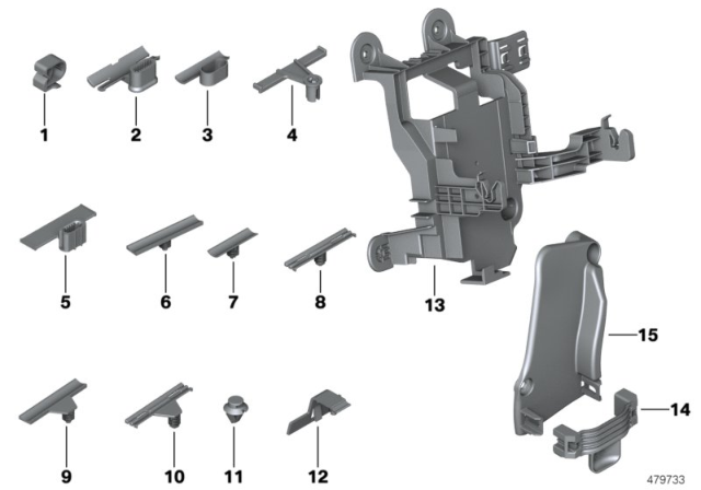 2018 BMW i3 Various Cable Holders Diagram 2