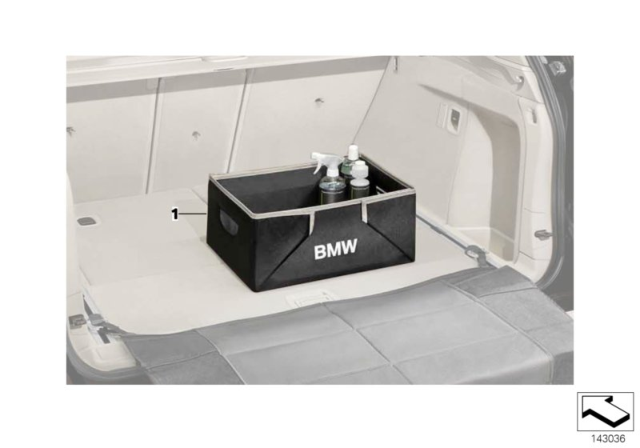 2019 BMW 330i Luggage Compartment Box Diagram