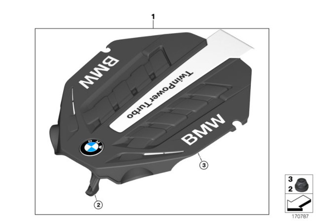 2012 BMW 550i Sound Protection Cap Diagram