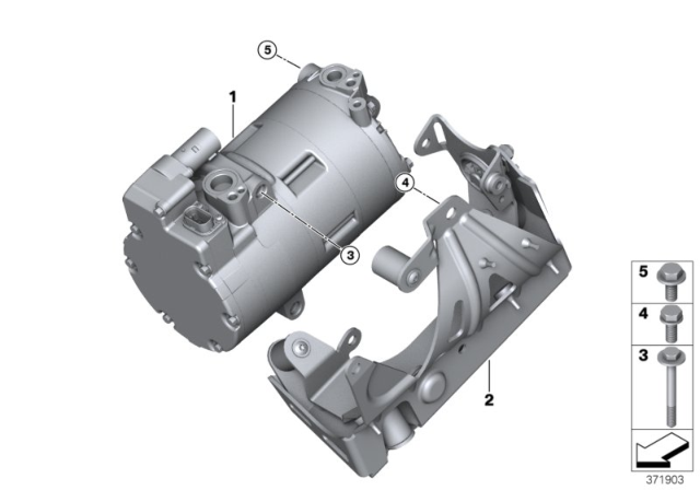 2016 BMW i8 Electric Air Conditioning Compressor Diagram for 64526998208