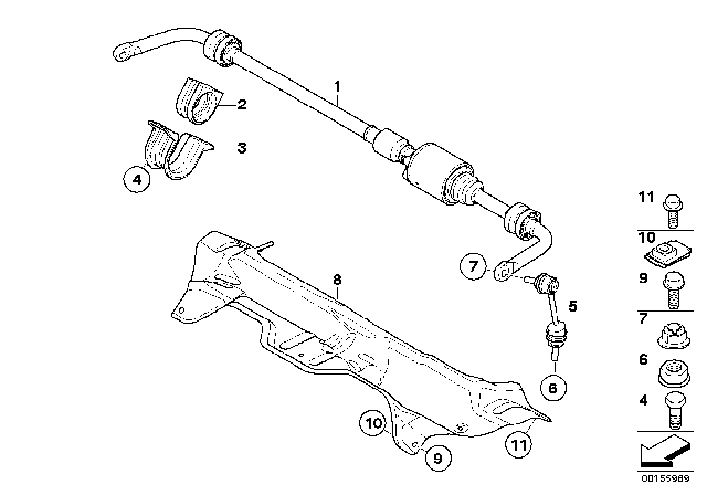 2009 BMW X6 Rear Swing Support Diagram for 33556857626