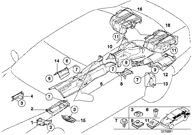 2003 BMW 525i Heat Insulation Diagram 1