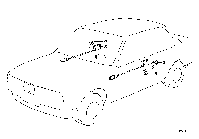 1980 BMW 633CSi Central Locking System Diagram 4