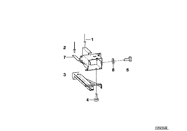 1993 BMW 525i Trailer, Individual Parts, Rear Support Diagram