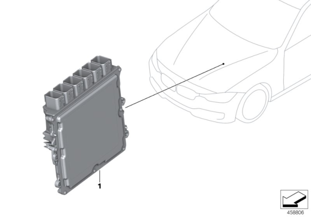 2020 BMW 430i Dme Engine Control Module Diagram for 12148692971