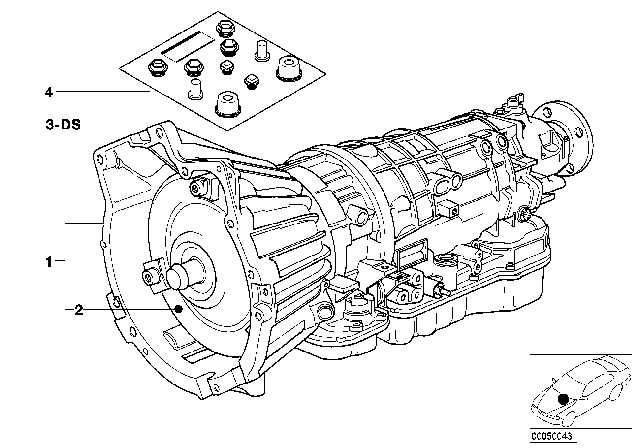 1992 BMW 525i Automatic Gearbox A4S270/310R Diagram