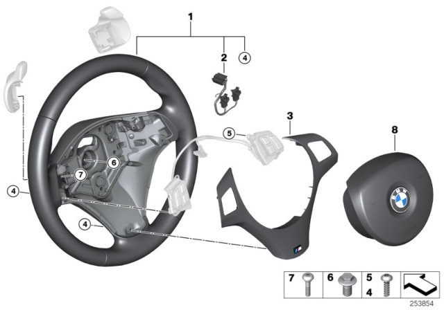 2013 BMW 128i M Sports Steering Wheel, Airbag Diagram 2