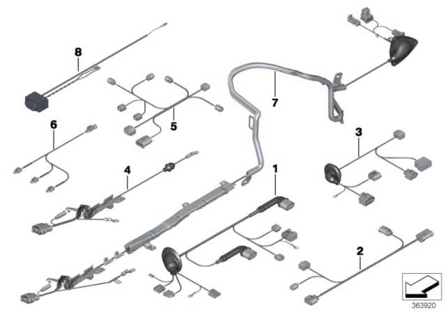 2014 BMW 750Li Various Additional Wiring Sets Diagram 3