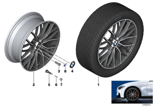 2016 BMW 428i BMW LA Wheel, M Double Spoke Diagram 3