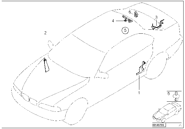 2001 BMW 330i Cable Covering Diagram