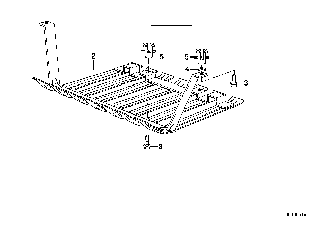 1988 BMW 325i Front Aggregate Protective Plate Diagram