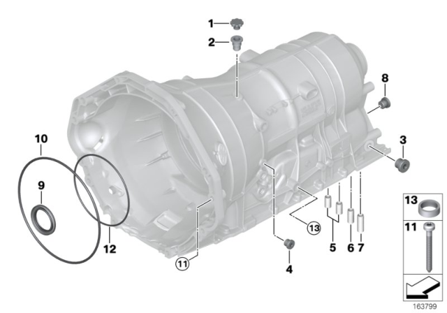 2009 BMW 135i Housing With Mounting Parts (GA6HP19Z) Diagram