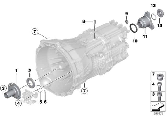 2012 BMW 135i Seals / Mounting Parts (GS6-45BZ/DZ) Diagram