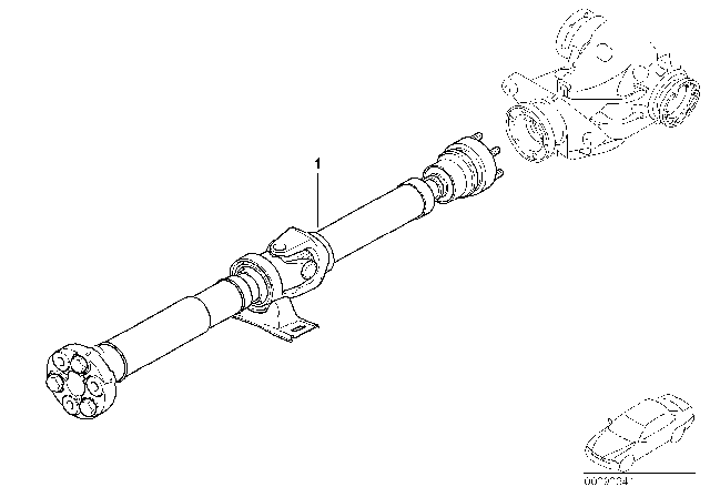 2007 BMW 550i Drive Shaft (Constant-Velocity Joint) Diagram