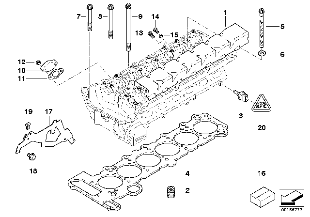 2003 BMW 525i Cylinder Head & Attached Parts Diagram 2