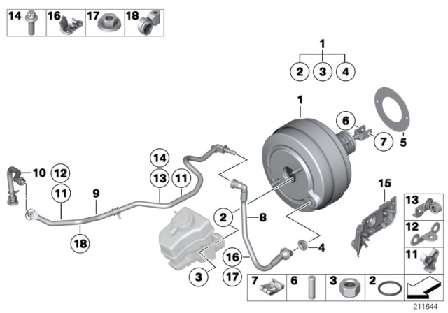 2010 BMW 328i Power Brake Booster Diagram for 34336779733