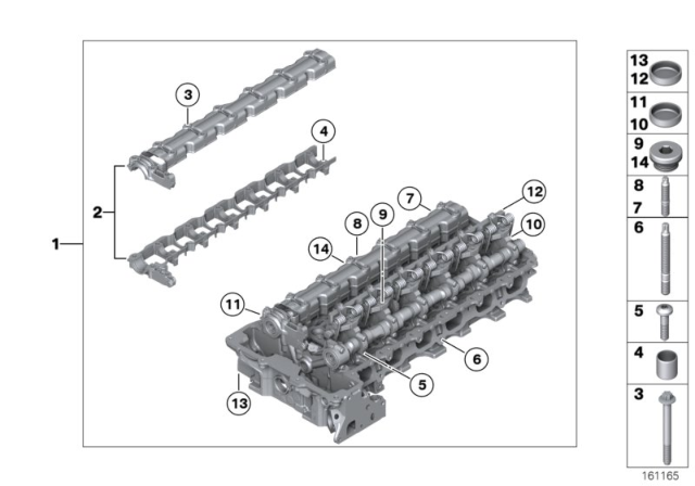 2008 BMW 128i Cylinder Head & Attached Parts Diagram 1