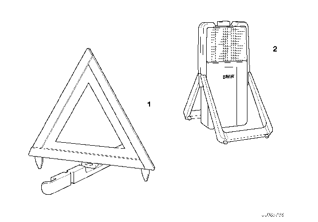 1992 BMW 325i Warning Triangle Diagram