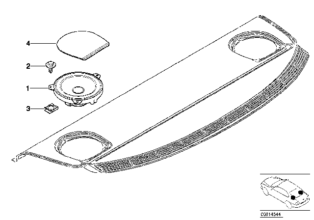2001 BMW 330i Single Parts For HIFI System Diagram 2