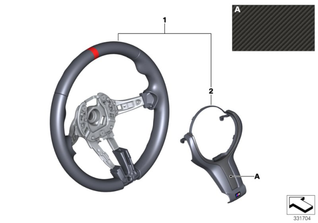 2015 BMW 550i M Performance Steering Wheel Diagram 2