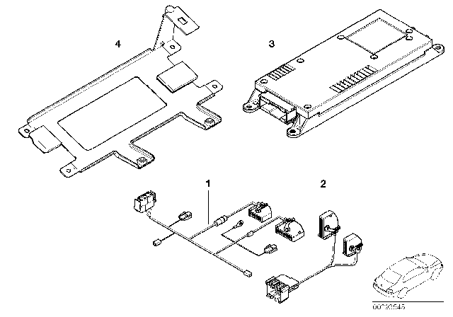 1999 BMW 740iL Single Parts For Cordless Luggage Compartment Diagram