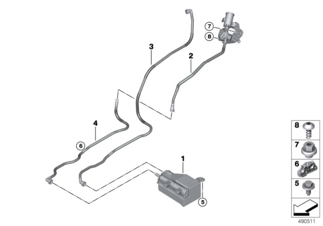 2020 BMW X7 VENT PIPE WITH DUST FILTER Diagram for 16117439920