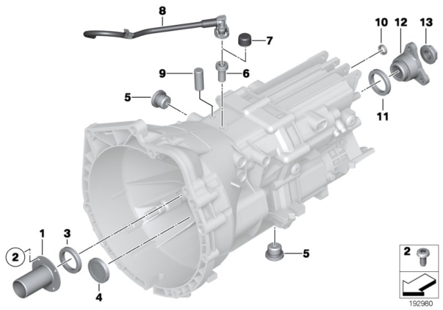 2009 BMW 128i Seals / Mounting Parts (GS6-17BG/DG) Diagram