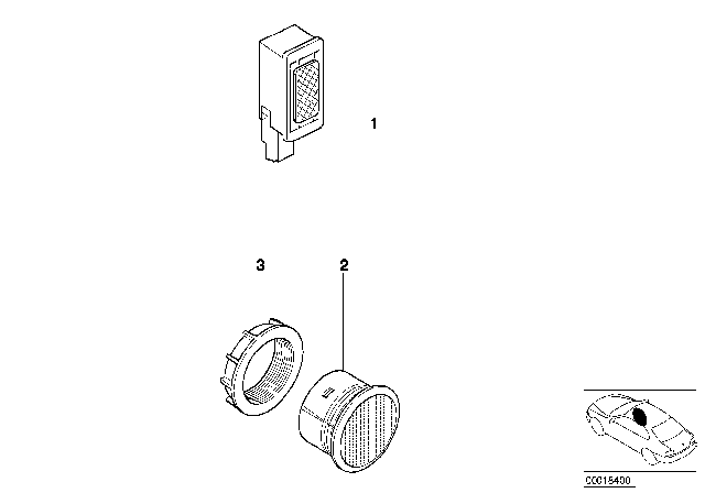 2004 BMW 330i Single Parts For Hands-Free Facility Diagram