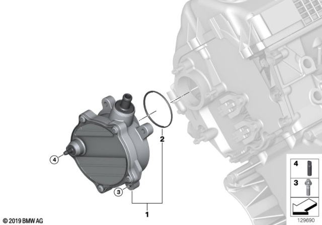 2008 BMW 550i Vacuum Pump Diagram