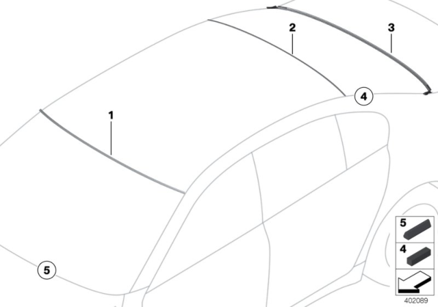 2015 BMW Alpina B7 Glazing, Mounting Parts Diagram