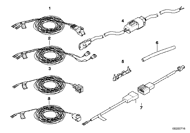 2006 BMW 550i Repair Cable, Airbag Diagram
