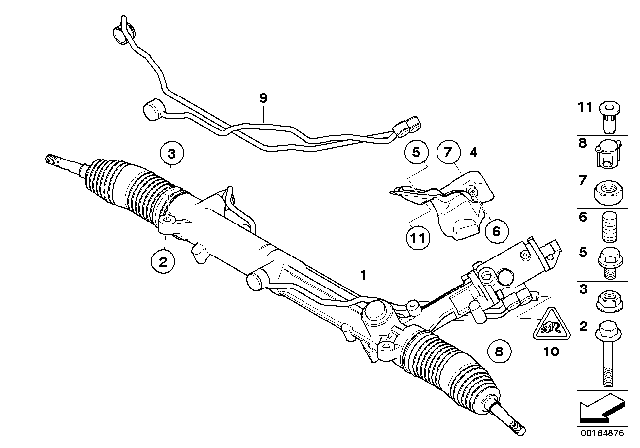 2009 BMW 550i Hydro Steering Box Diagram