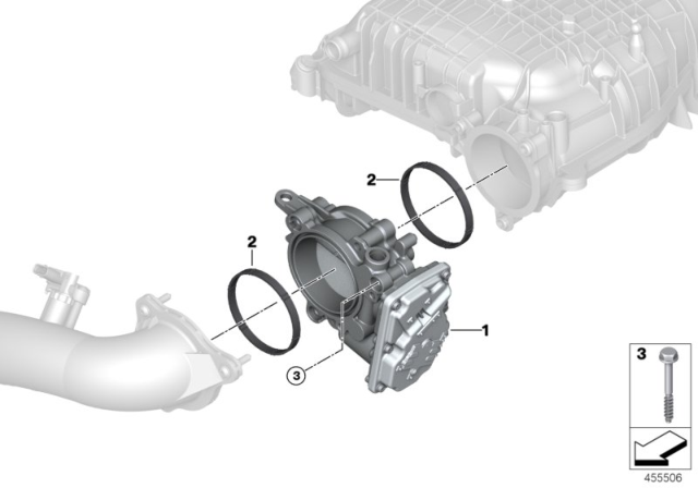 2018 BMW 440i Throttle Body Diagram for 13548623324