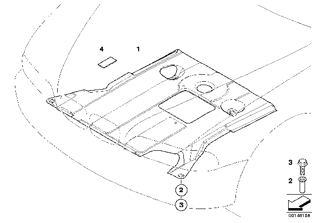 2001 BMW 330i Front Aggregate Protective Plate Diagram