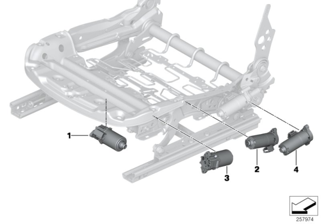 2015 BMW 428i Seat, Front, Electrical System & Drives Diagram