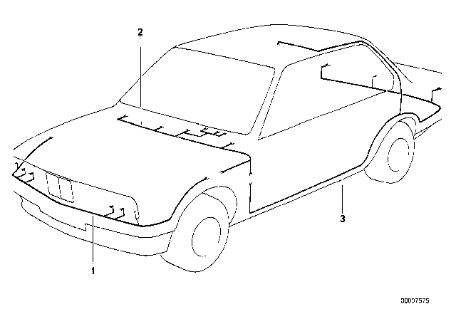 1993 BMW 525i Main Wiring Harness Diagram