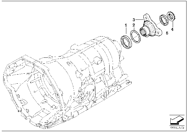 2007 BMW 750Li Output (GA6HP26Z) Diagram