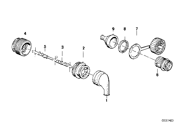 1989 BMW 325i Wiring Connections Diagram 1